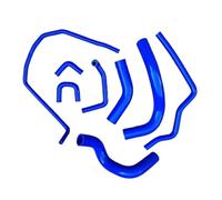 Radiator Hoses Compatible with Infiniti for QX56 5.6L V8 2004 2005 2006 2007 2008 2009 2010 2011 2012 2013 Coolant Radiator Overflow Hose(Blue)