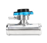 Radiator Inline Filler Neck 38mm 1-1/2in OD with Temp Display Cap T6061 Aluminum Polished