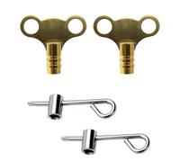 Radiator Key, 4-Piece Radiator Bleed Key Set, Hex & Towel Radiator Bleeding Tools for Heating Upkeep Air Vent