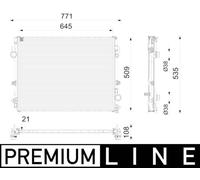 Radiator MAHLE Fits MERCEDES S-Class 20- 0995003601