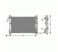Radiator MSA2286 AVA 2035000303 2035000403 2035000503 2035000603 2035000703