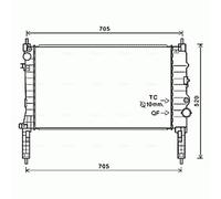 Radiator OL2654 AVA 95136076 1300345 95298554 1300353 1300354