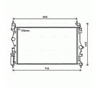 AVA Coolant Radiator OL2682 for Opel Adam (2013) 1.0 Ecotec
