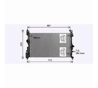 AVA Coolant Radiator OL2699 for OPEL ADAM (2013) 1.0 ECOTEC etc