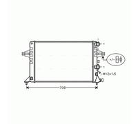 Radiator OLA2444 AVA 1300258 1300409 13150405 24448943 93174532