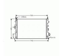 PRASCO OLA2462 Engine radiator