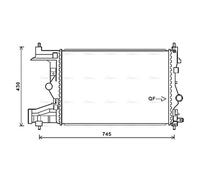 Radiator OLA2487 AVA 1300301 13266755 13267655