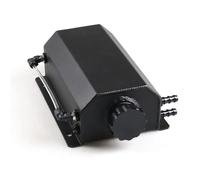 Radiator Overflow Tank 2L Universal Engine Oil Fuel Gas Catch Can Breather Tank Bottle Coolant Radiator Overflow Tank Coolant Expansion Tank Cap(Black)