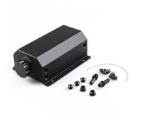 Radiator Overflow Tank Universal 2L Alloy Engine Oil Fuel Gas Catch Can Breather Tank Bottle Coolant Radiator Overflow Tank Coolant Expansion Tank Cap(Black)