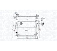 Radiator/Parts Magneti Marelli 350213163200 for NISSAN RENAULT