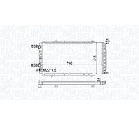 Radiator/Parts Magneti Marelli 350213180900 for CITROËN FIAT PEUGEOT