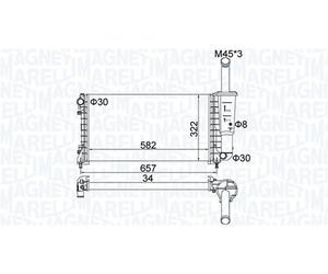 Radiator/Parts Magneti Marelli 350213183700 for FIAT LANCIA
