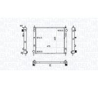 Radiator/Parts Magneti Marelli 350213205500 for NISSAN