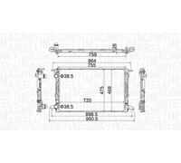 Radiator/Parts Magneti Marelli 350213208900 for AUDI VW