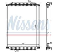 Nissens Engine Coolant Radiator 61448 for eg. BOVA FUTURA (2007) FUTURA FHD 104