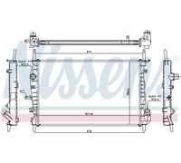 Radiator/Parts NISSENS 62023A for FORD