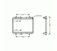 AVA Coolant Radiator PE2267 for CITROËN BERLINGO (1997) 1.6 HDI etc