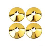 Radiator Pipe Collars 15mm Diameter Gold Plastic Covers for Heating and Gas Pipes, Set of 4
