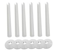 Radiator Pipe Collars, Radiator Pipe Covers 0.6x7.9 Inch 6PCS Plastic White Radiator Cover with 6PCS Radiator Pipe Collars Easy to Install Large Radiator Cover White