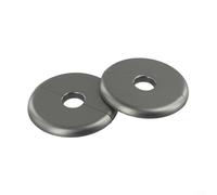 Radiator Pipe Cover Collar, 2 Pack 15mm Hole 70mm Dia, Slide On Plastic Trim Ring, Snap Fit Install No Tools, Decorative Concealer for Heating Water Gas Pipes White Black Silver Gold(silver)