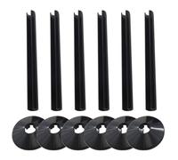 Radiator Pipe Covers 0.6x7.9 Inch 6PCS Plastic Black Radiator Cover with 6PCS Radiator Pipe Collars Easy to Install Large Radiator Cover Black