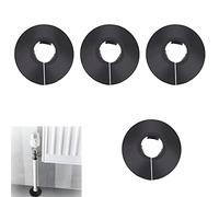 Radiator Pipe Covers, 4 Pcs Black Plastic Radiator Pipe Collars for 15mm Pipe Covers Wall Pipe Tube Diameter Pipe and Towel Rail Radiators Pipe