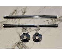 Radiator Pipe Covers & Collars - Pair Chrome 15mm Pipe Shroud 300mm-TC