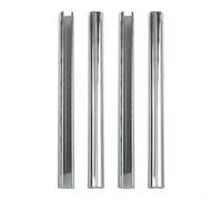 Radiator Pipe Covers Set of 4 Plastic Heat Tube Sleeves for Home Improvement Adjustable Chrome Finish No Pipe Removal Required Decorative Concealer(Chrome-200mm)