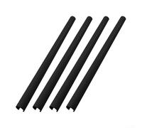 Radiator Pipe Covers Set of 4 Plastic Heat Tube Sleeves for Home Improvement Adjustable Chrome Finish No Pipe Removal Required Decorative Concealer(Black-500mm)