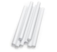Radiator Pipe Covers White Insulation 15mm; 19.5cm Long Snap On PVC Plastic Cover; Pack of 8 Customizable Radiator Collars Sleeves