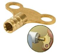 Radiator Plumbing Bleed Bleeding Key Keys Solid Brass/Alloy for VentingAir Valve (2, Easy Grip Brass (K01))