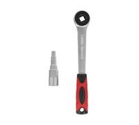 Radiator Ratchet Spanner Tool Set with Stepped Wrench for Radiator Valves and Nipples Carbon Steel Construction Multipurpose Use (B)