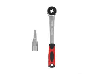 Radiator Ratchet Spanner Tool Set with Stepped Wrench for Radiator Valves and Nipples Carbon Steel Construction Multipurpose Use (B)