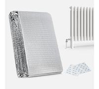 Radiator Reflector Foil Insulation Reflective Sheet 3mm Thick Radiator Foil Bubble Wrap Insulation to Prevent Heat Loss - Easy to Cut and Install with 3 Sticky Pads (5M (Pack of 2))