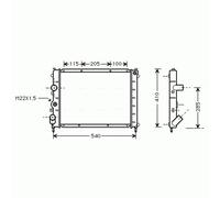 Radiator RTA2231 AVA 7700417175 7700836303 7700836304 7701352903
