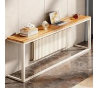 Radiator Shelf Console Table, Narrow Wooden Sofa Table with Metal Frame, Space-Saving Radiator Cover Shelf for Living Room, Entryway, or Hallway