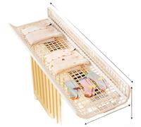 Radiator Shelf Space-Saving Iron Storage Rack Raised Edge Heat Circulation Design for Towels Clothes Small Items Over Radiator Easy No-Drill Installation Black White for Bathroom Kitchen(White - 40cm)