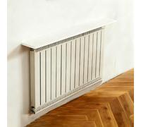 Radiator Shelf with Brackets Wall Mounted Woo Panel Dust & Smoke Resistant Ideal for Living Room & Bedroom White 180x20cm (71x8in)