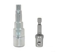 Radiator Spud Wrench 5 Step Drive Tool for Valve Nipples UK Heating Systems 1/2 Inch Square Socket Metal(A)