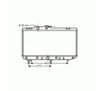 Radiator TO2208 AVA 1640011680 1640011681 164001B020 1640055080