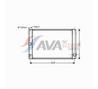 AVA Coolant Radiator TOA2400 for TOYOTA AURIS (2007) AURIS 1.4 D4D etc
