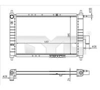 Radiator TYC Fits DAEWOO Matiz 96322941