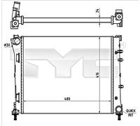 Radiator TYC Fits FIAT FORD 500 C Ka 1559505