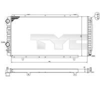 Radiator TYC Fits FIAT PEUGEOT CITROEN Ducato Bus Boxer Jumper 133348