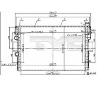 Radiator TYC Fits IVECO Daily IV V Platform/Chassis 06-14 504152995
