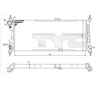 Radiator TYC Fits OPEL Astra F Combo Corsa B 1300151