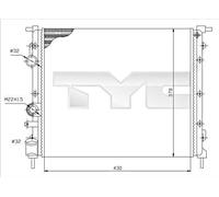 Radiator TYC Fits RENAULT DACIA Clio II Megane I Scenic Thalia Logan 8200049077