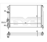 Radiator TYC Fits RENAULT DACIA Megane I Logan Classic Coach MCV 8200189288