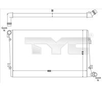 Radiator TYC Fits VW SKODA AUDI SEAT Caddy III Eos Golf Mk5 Jetta A3 3C0121253S
