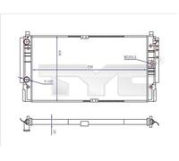 Radiator TYC Fits VW Transporter Caravelle T4 7D0121253